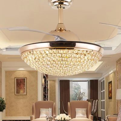 42 بوصة LED 36W متغير اللون مروحة السقف الحديثة بمحرك DC مع الضوء