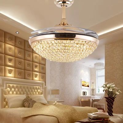 42 بوصة LED 36W متغير اللون مروحة السقف الحديثة بمحرك DC مع الضوء