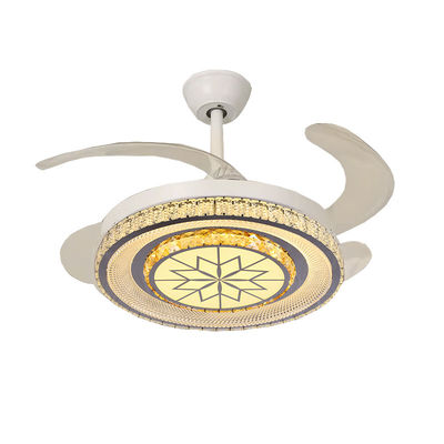 محرك DC 3 شفرات المروحة السقفية ذكي LED مع شفرات قابلة للطي